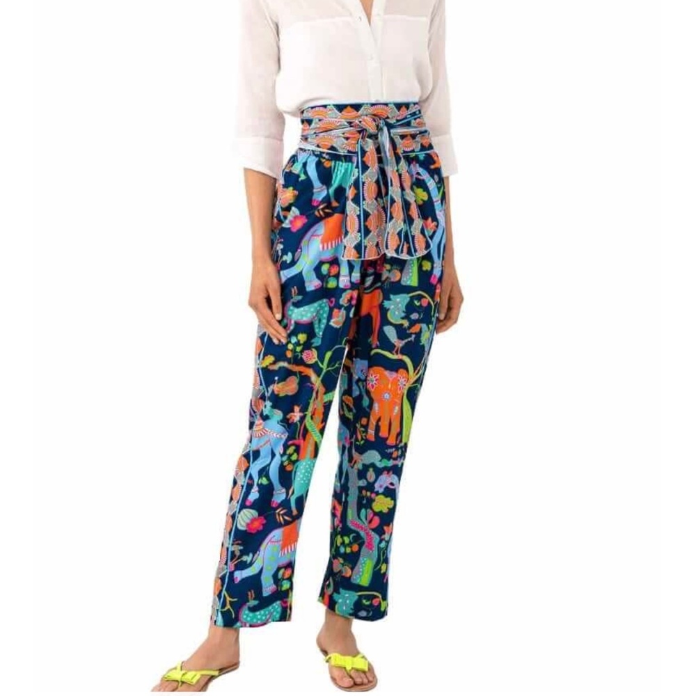 Preppy Bon Voyage silky pants Gretchen Scott Size 16 XXL Goddess N.W.T. See Flaw